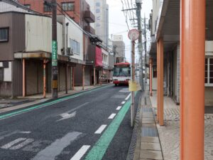 松江 大橋通り 本町商店街 松江市交通局 一畑バス 大橋南詰バス停