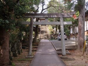 松江 城山稲荷神社 石段下の鳥居