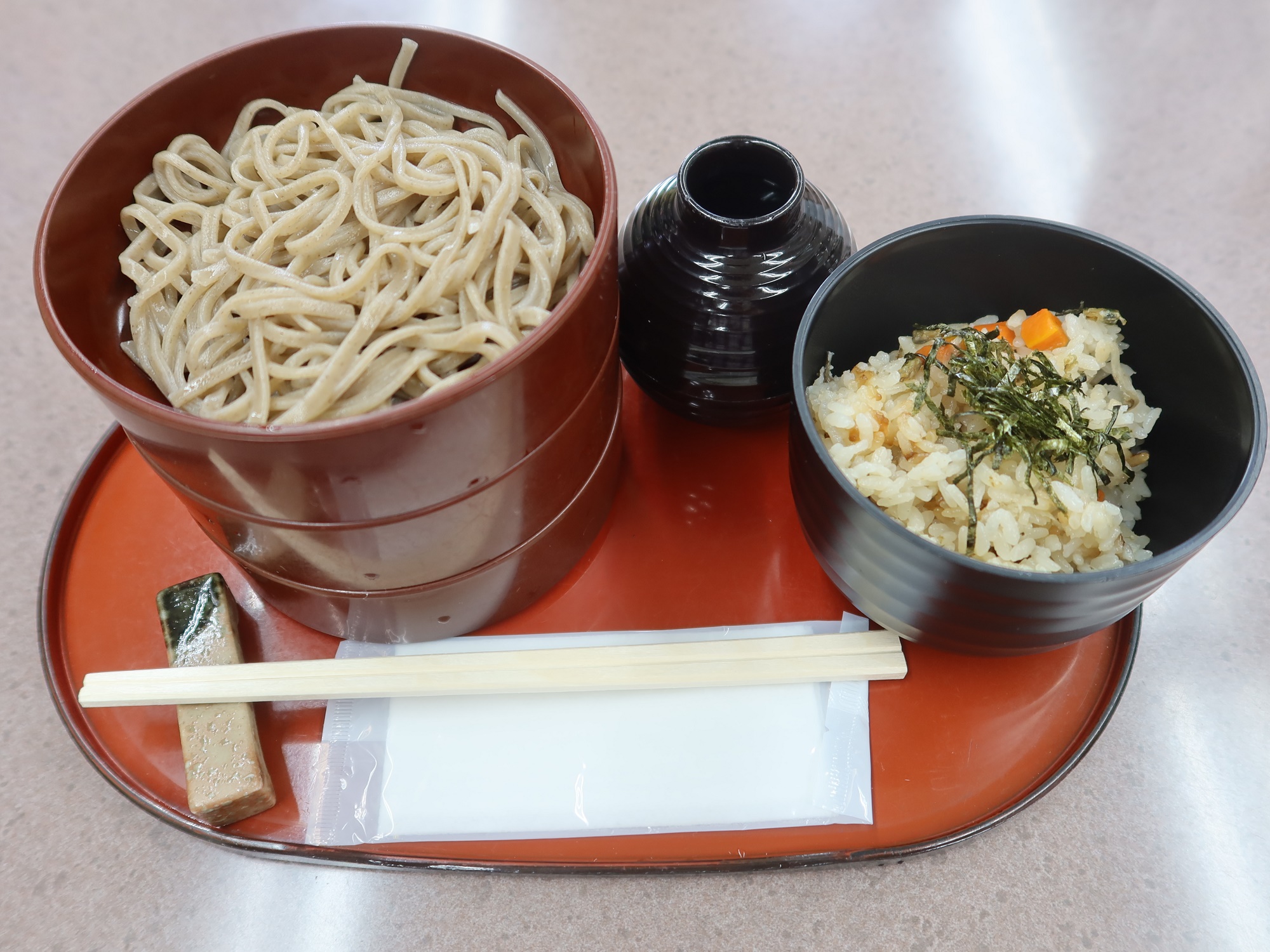 割り子そば・しじみご飯セット 松江 塩見茶屋にて