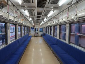 一畑電車北松江線 2100系 車内 電鉄出雲市駅にて