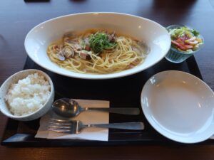 ボンゴレスープパスタ 成田空港温泉 空の湯にて