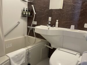 熊谷天然温泉 ハナホテル籠原 シングルルーム バスルーム 部屋タイプによってはバスなし、バス・トイレなしの部屋があります
