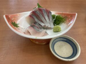かんぱちの刺身 浅草ROX まつり湯にて