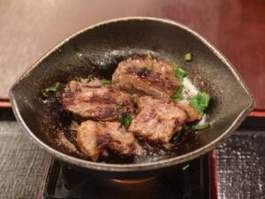 ハラミステーキ 小田原お堀端 万葉の湯にて