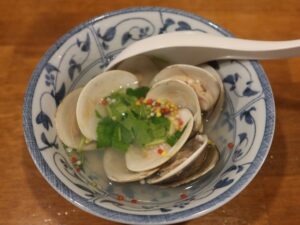 はまぐりの酒蒸し みと楽横丁 くずし和食高山さんにて