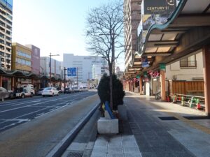茨城県水戸市 国道50号線 ハーモニーロード 大工町方向を撮影