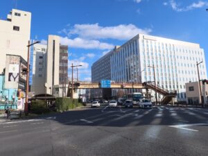 茨城県水戸市 国道50号線 大工町交差点 JR水戸駅方向を撮影