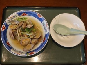 あさりの酒蒸し クア・アンド・ホテル石和 石和健康ランドにて
