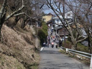 吉野中千本 お土産物屋さんや飲食店が立ち並びます