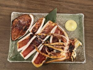 いかの丸焼き スパワールド 炉端焼き大阪やにて