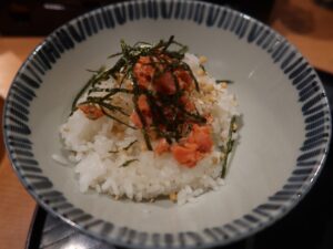 鮭茶漬け 石巻狐崎漁港 晴れの日にて